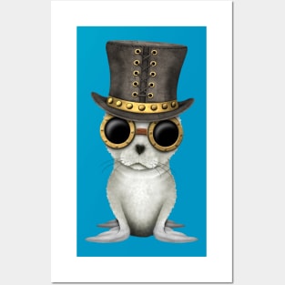 Steampunk Baby Harp Seal Posters and Art